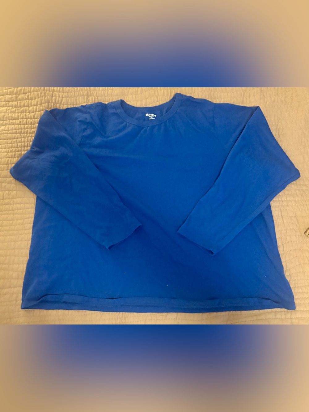 Old Navy Women’s Bright Blue Long Sleeve Everywear Tee XXL